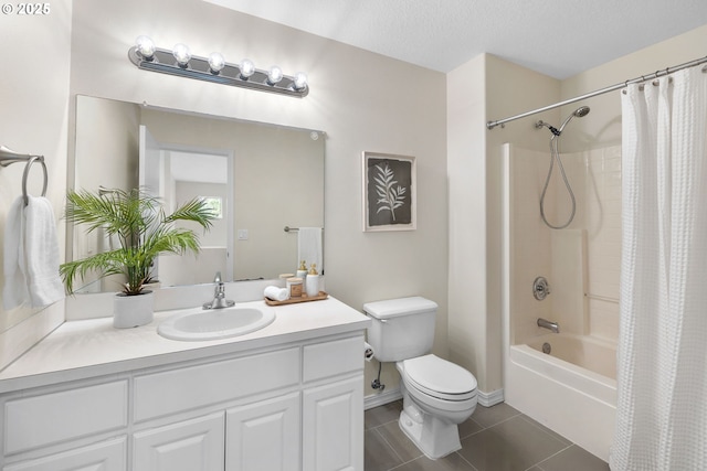 17848 SW Eldred Ln, Sherwood, OR 97140 - full bath featuring toilet, shower / tub combo, vanity, and tile patterned floors