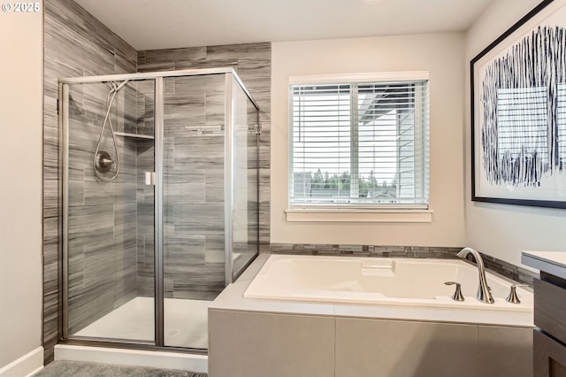 4747 S 17th Dr, Ridgefield, WA 98642 - full bath featuring a bath, a stall shower, and vanity