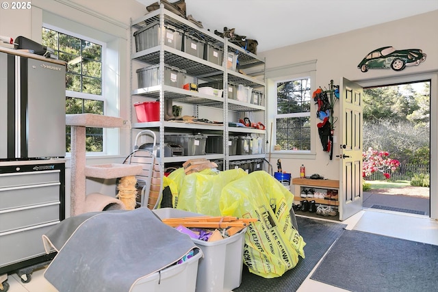 view of storage room