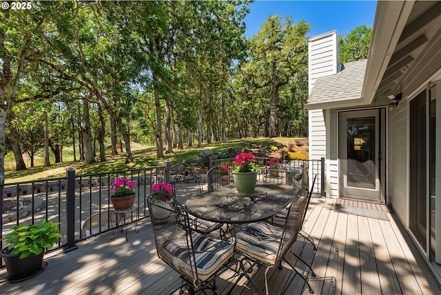 7654 N Bank Rd, Roseburg, OR 97470 - wooden deck featuring outdoor dining space