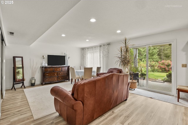 2136 N Thorne St, Newberg, OR 97132 - living area with light wood-type flooring, plenty of natural light, and recessed lighting