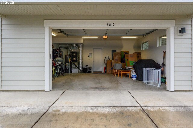 garage featuring driveway