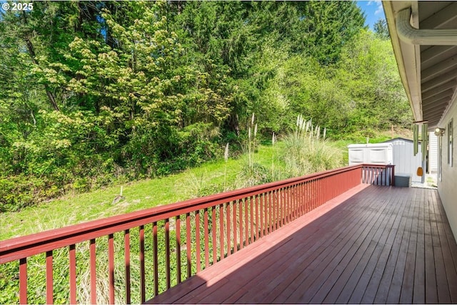 129 Cedar Falls Dr, Kelso, WA 98626 - wooden terrace with a forest view