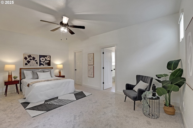 5316 SE Lone Oak St, Hillsboro, OR 97123 - bedroom featuring baseboards, a ceiling fan, connected bathroom, and carpet