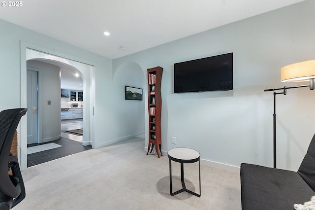 240 Greenridge Dr, Lake Oswego, OR 97035 - sitting room featuring recessed lighting and arched walkways