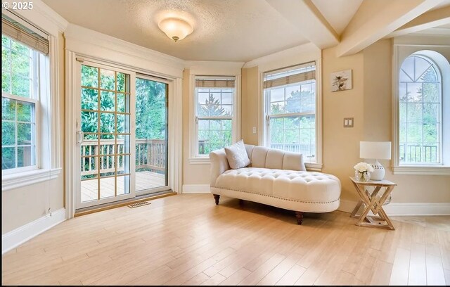 5706 SW Hamilton St, Portland, OR 97221 - sitting room with wood finished floors and a textured ceiling