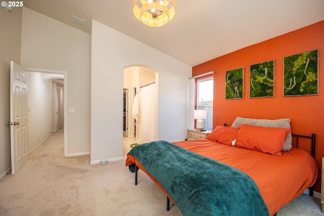 5419 Baden Way, Eugene, OR 97402 - carpeted bedroom featuring arched walkways and baseboards