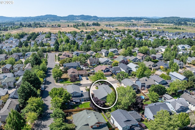 5419 Baden Way, Eugene, OR 97402 - aerial view of residential area with mountains