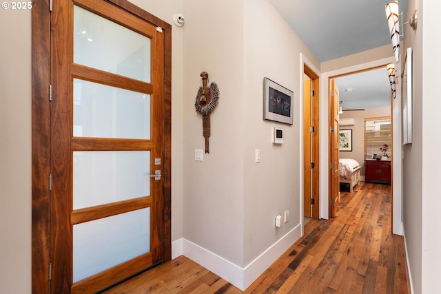 23586 NW St Helens Rd Unit U12, Portland, OR 97231 - entrance foyer with light wood-style flooring and baseboards