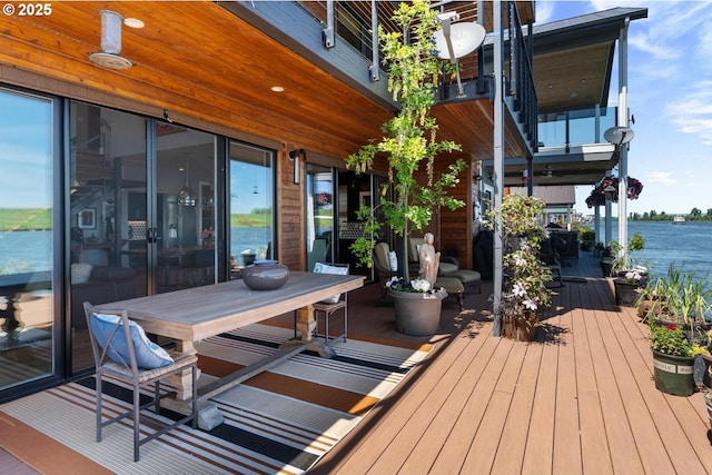 23586 NW St Helens Rd Unit U12, Portland, OR 97231 - wooden deck with a water view