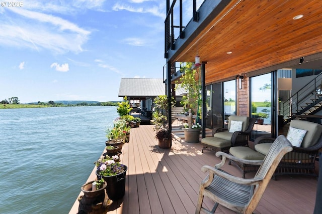 23586 NW St Helens Rd Unit U12, Portland, OR 97231 - wooden deck featuring a water view