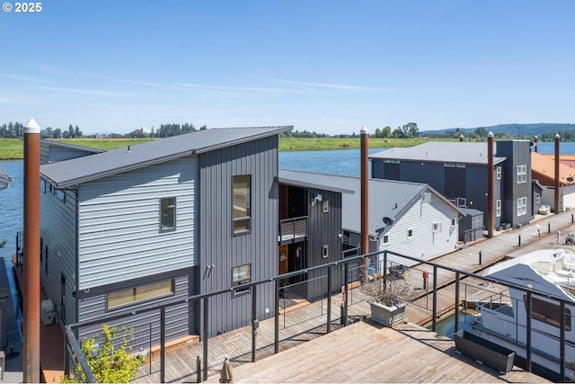 23586 NW St Helens Rd Unit U12, Portland, OR 97231 - wooden terrace featuring a water view