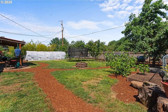 8015 NE 90th Ave, Vancouver, WA 98662 - view of yard featuring a garden and a trampoline
