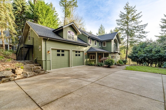 view of front of home featuring a garage