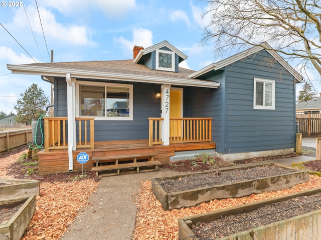 view of bungalow-style house