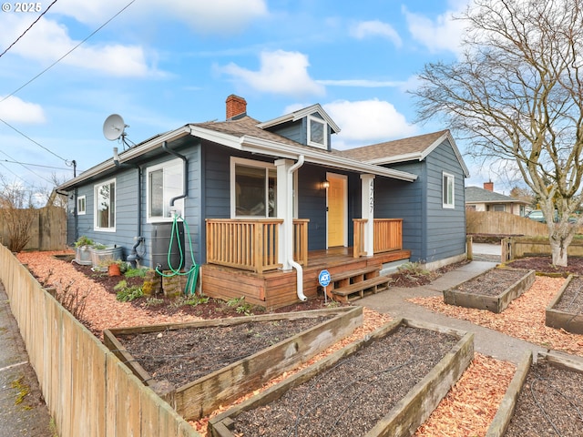 view of bungalow-style home