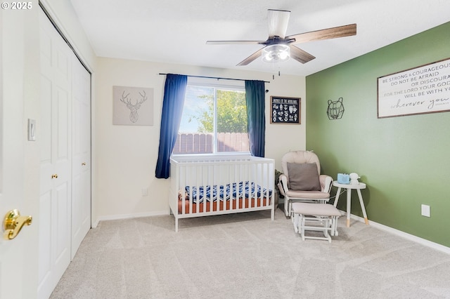 4870 Dorrance Loop NE, Salem, OR 97305 - bedroom with a closet, carpet floors, and a ceiling fan