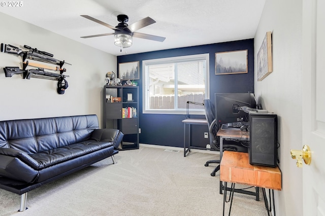 4870 Dorrance Loop NE, Salem, OR 97305 - carpeted office space with a ceiling fan and baseboards