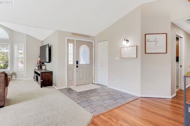 4870 Dorrance Loop NE, Salem, OR 97305 - foyer featuring lofted ceiling and stone tile floors