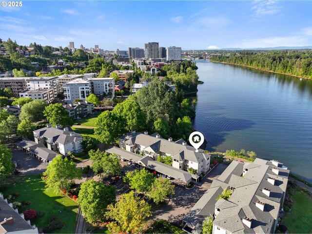 drone / aerial view of a nearby body of water