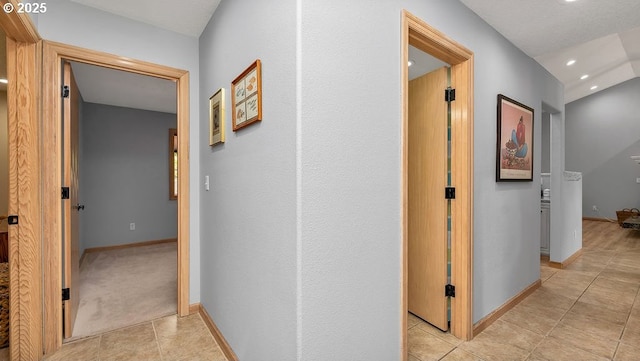 35130 Ponderosa Loop, Manzanita, OR 97130 - hallway featuring light tile patterned flooring and recessed lighting