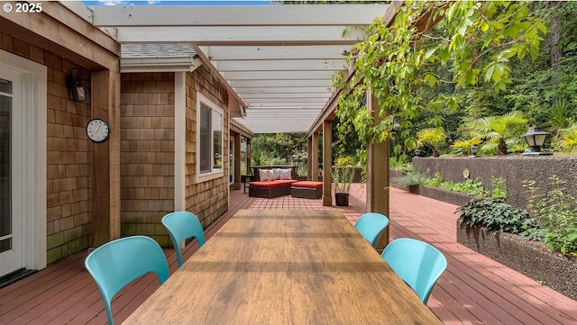 35130 Ponderosa Loop, Manzanita, OR 97130 - deck featuring outdoor dining space and an outdoor living space