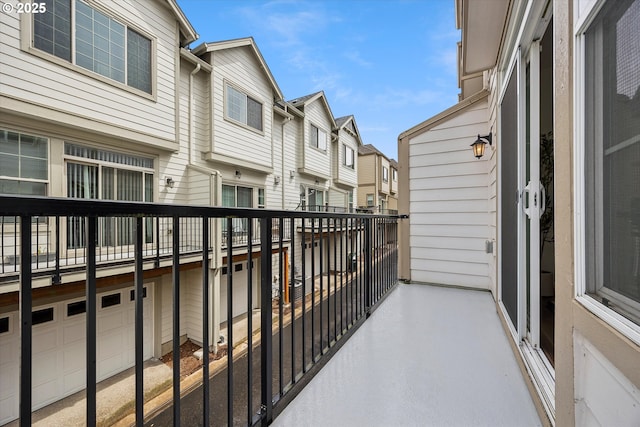 balcony with a residential view