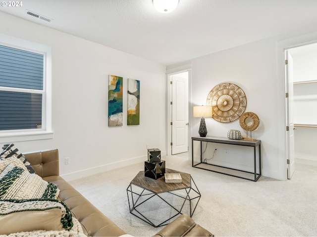 view of carpeted living room