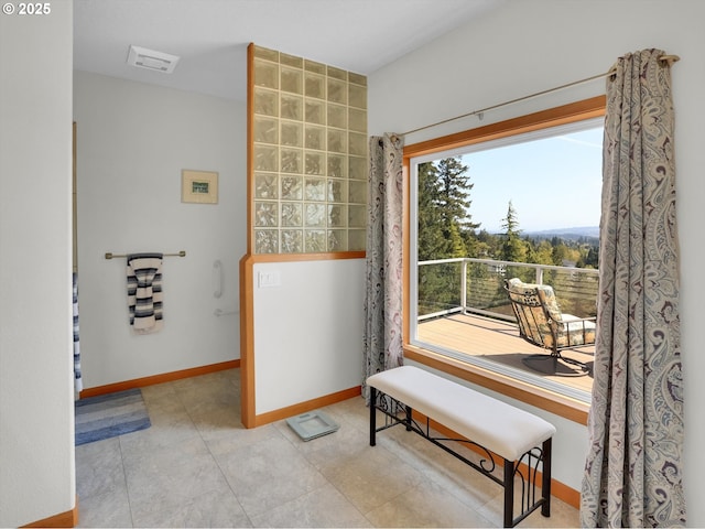 doorway with baseboards
