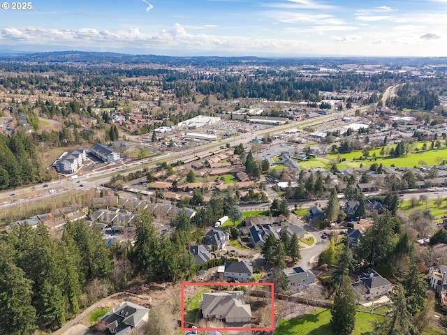 aerial view featuring a residential view