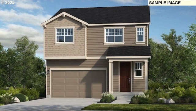 18915 SW Twin Peaks Ln, Beaverton, OR 97007 - view of front of house featuring an attached garage and driveway