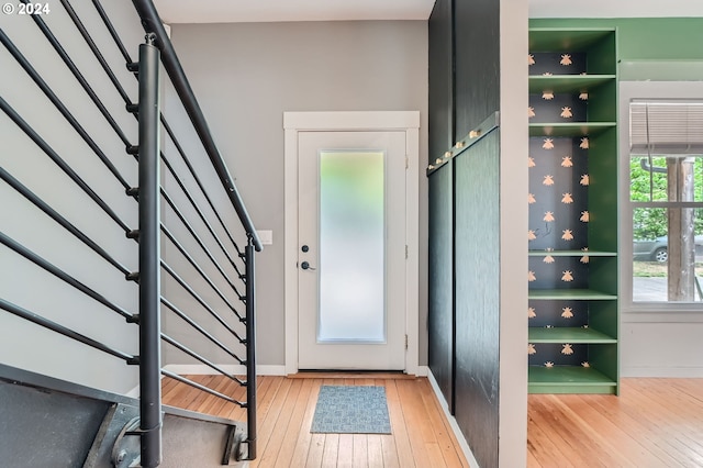 9116 N Willamette Blvd, Portland, OR 97203 - foyer featuring light wood-style floors and baseboards