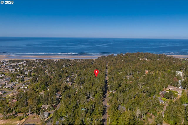 aerial overview of property's location featuring a large body of water