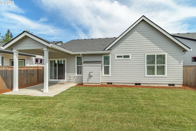 3237 Wildflower Dr, Springfield, OR 97478 - rear view of property with a patio area and roof with shingles