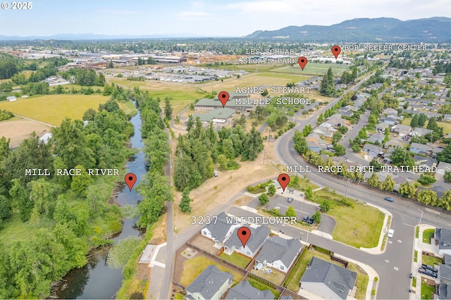 3237 Wildflower Dr, Springfield, OR 97478 - aerial view of property's location with nearby suburban area