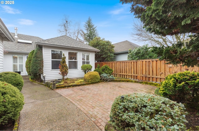 view of patio with fence