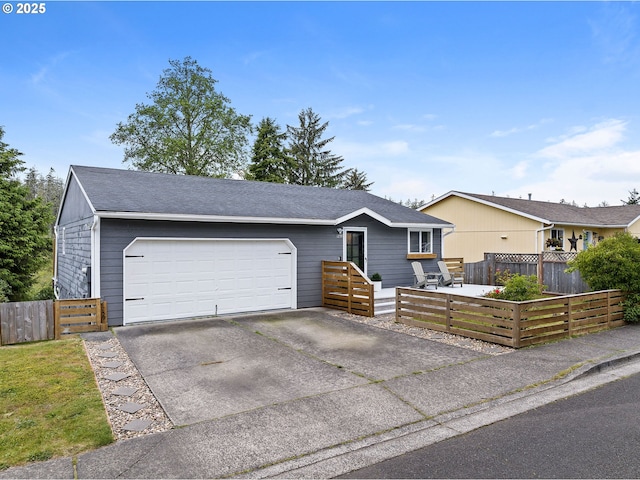 ranch-style house with a garage