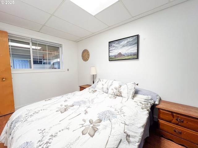 bedroom featuring a paneled ceiling