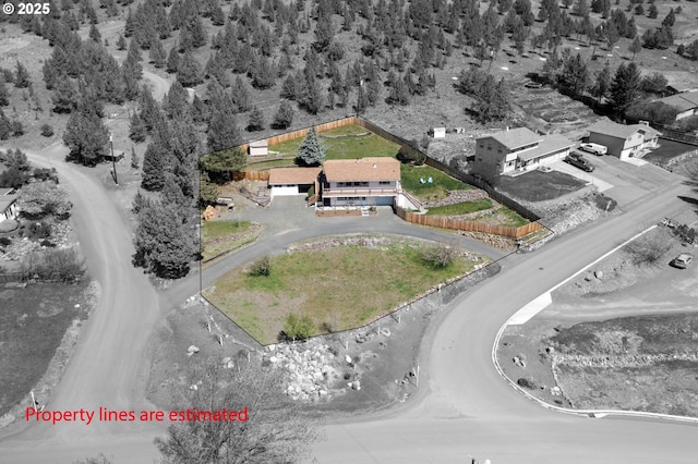 birds eye view of property