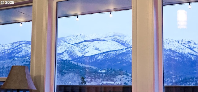 interior details with a mountain view
