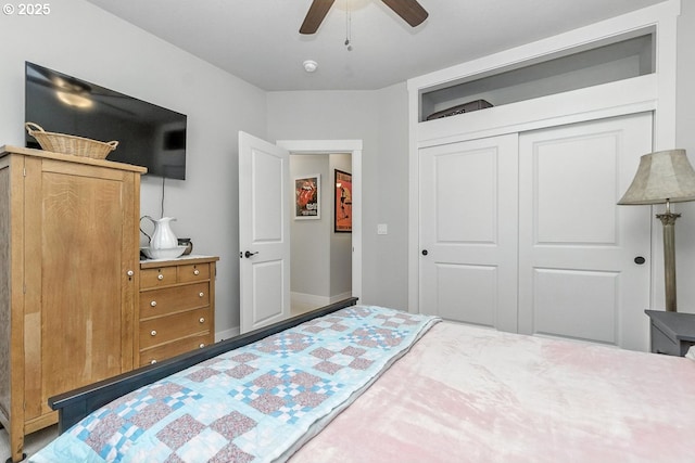 16949 SW Appledale Rd, Beaverton, OR 97007 - bedroom featuring a closet and ceiling fan