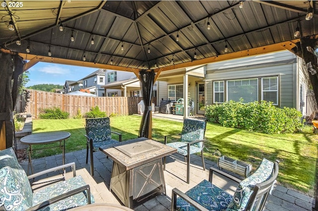 16949 SW Appledale Rd, Beaverton, OR 97007 - view of patio / terrace featuring a gazebo and an outdoor living space