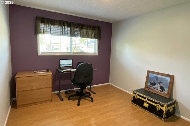 1082 Dondea St, Springfield, OR 97478 - office area with light wood-type flooring and a textured ceiling