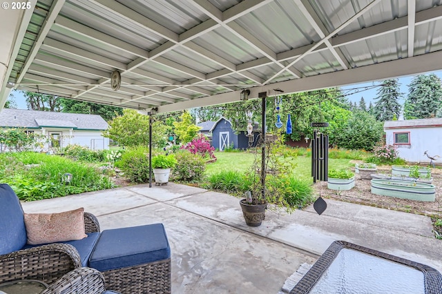 157 NE 11th Dr, Hillsboro, OR 97124 - view of patio / terrace with a storage shed and an outdoor structure