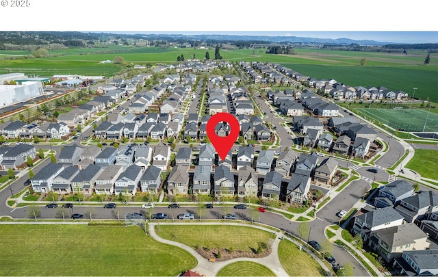 aerial view featuring a residential view