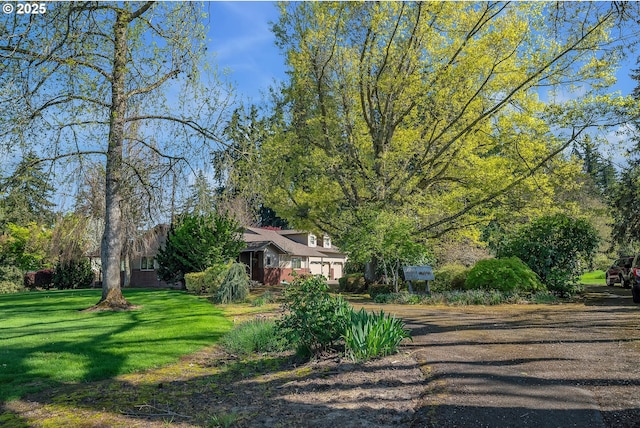 exterior space featuring a yard