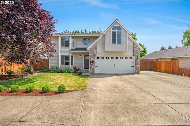 1133 7th St, Lafayette, OR 97127 - traditional-style home featuring driveway, an attached garage, and brick siding