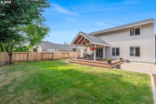 1133 7th St, Lafayette, OR 97127 - rear view of house featuring a fenced backyard and a wooden deck