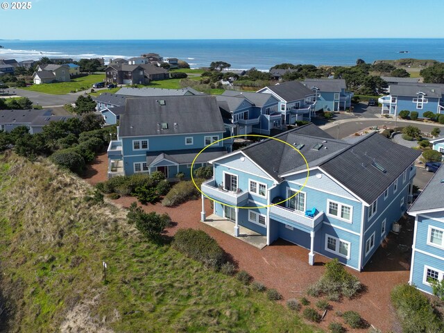 1327 Village Loop, Bandon, OR 97411 - aerial view with a residential view and a water view