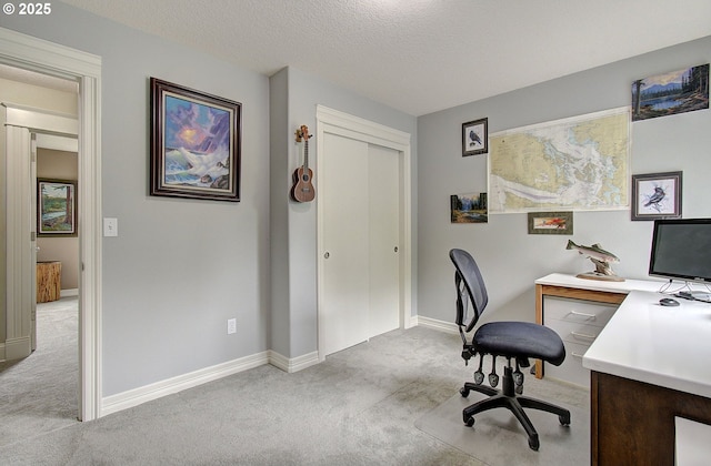 688 53rd St, Washougal, WA 98671 - office featuring light colored carpet, a textured ceiling, and baseboards